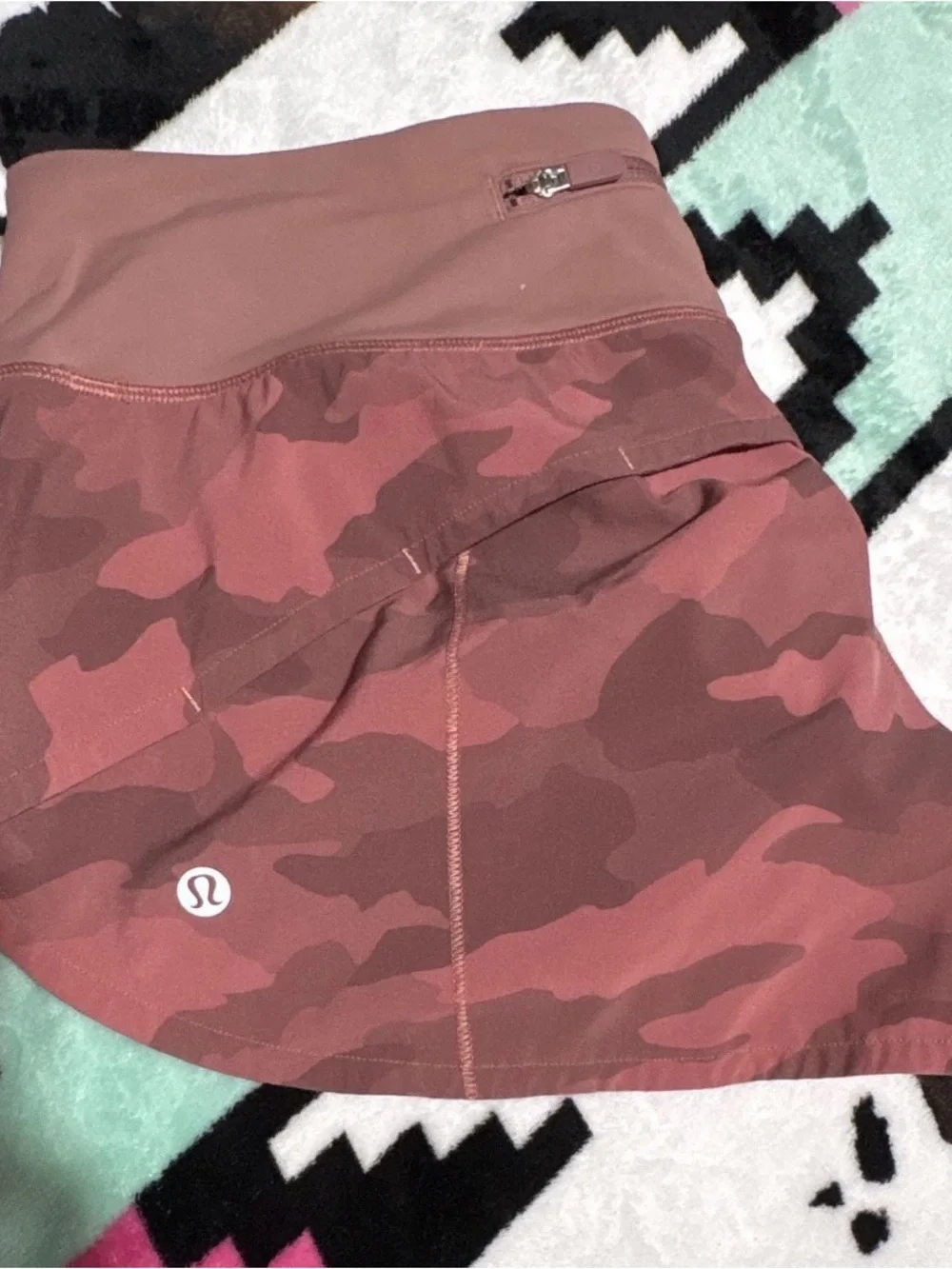 Lululemon Mauve Camo Athletic Shorts